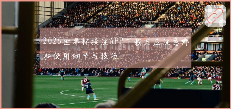 2026世界杯投注APP下载后应注意哪些使用细节与技巧